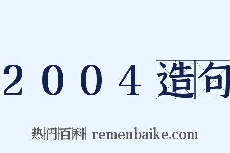 2004造句是什么意思的图片